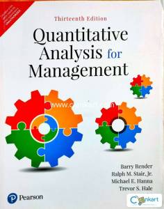Operations  Quantitative Analysis for Management  MBA  Pearson