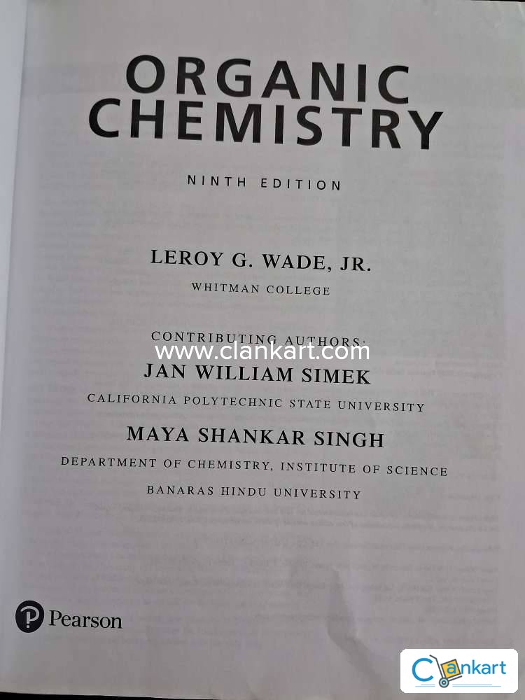 s-l400.jpg Organic Chemistry Textbook ninth edition by Leroy Wade and Jan Simek main image 2