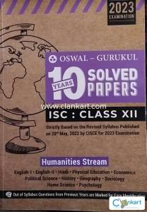 Osowal gurukul 10 years solved question papers isc 12