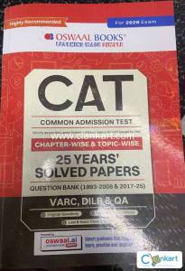 Oswaal CAT 25 Years Solved Papers + 10 Mock Test Papers  Excellent Co