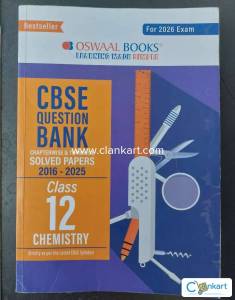 Oswaal CBSE Class 12 Chemistry Question Bank For 2026 Exam Topicwise