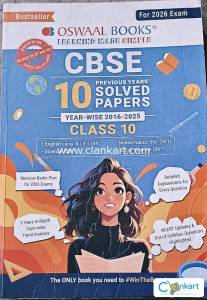 Oswaal CBSE class-10th 10 Years Solved Papers ( PYQ book )