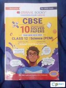Oswaal CBSE class 12 last 10 years solved papers PCM+English 2026