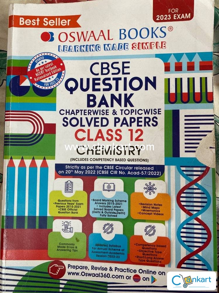 Buy Oswaal CBSE Chapterwise Topicwise Question Bank Class 12 Chemistry Book For 2023 Exam Book In Excellent Condition At Clankart