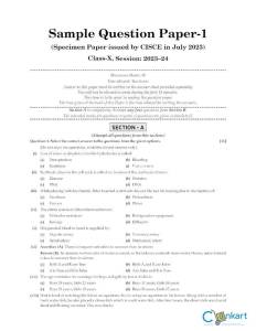 Oswaal ICSE class 10 Sample Question Papers for Biology-Good Condition