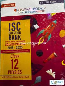 Oswaal ISC Question Bank Chapterwise & Topicwise Solved Papers