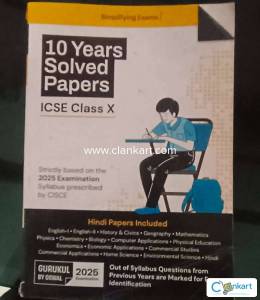 Oswaal Icse Class 10th 10 Years  Solved Question paper