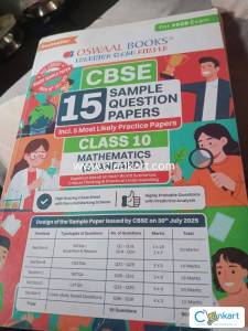 Oswaal class 10th 15 sample paper book