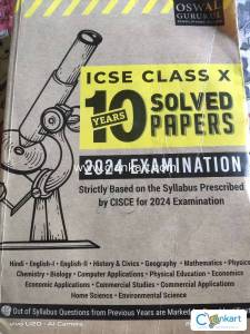 Oswaal gurukul icse class X 10 years solved paper