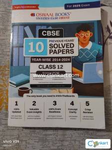 Oswal 10 years pyq class 12 pcm , english