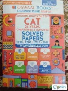Oswal Books CAT 24 YEARS chapterwise and topicwise solved papers