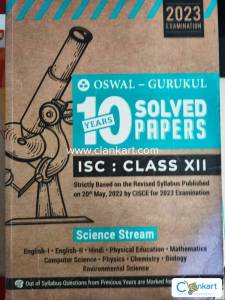 Oswal ISC class 12 10 years solved papers
