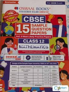 Oswal maths 15 sample question paper class 12th