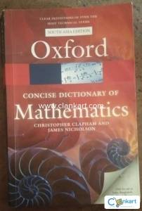 Oxford mathematics concise dictonary