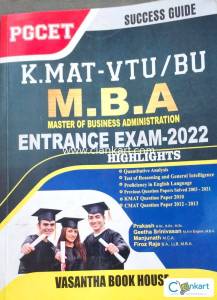 PGCET success guide K.MAT VTU / BU  MBA entrance exam