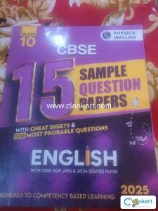 PW CBSE class 10th english 15 sample question paper book