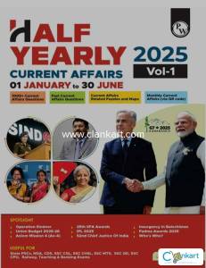 PW Half Yearly Current Affairs Magazine Vol. 1 January to June 2025 By