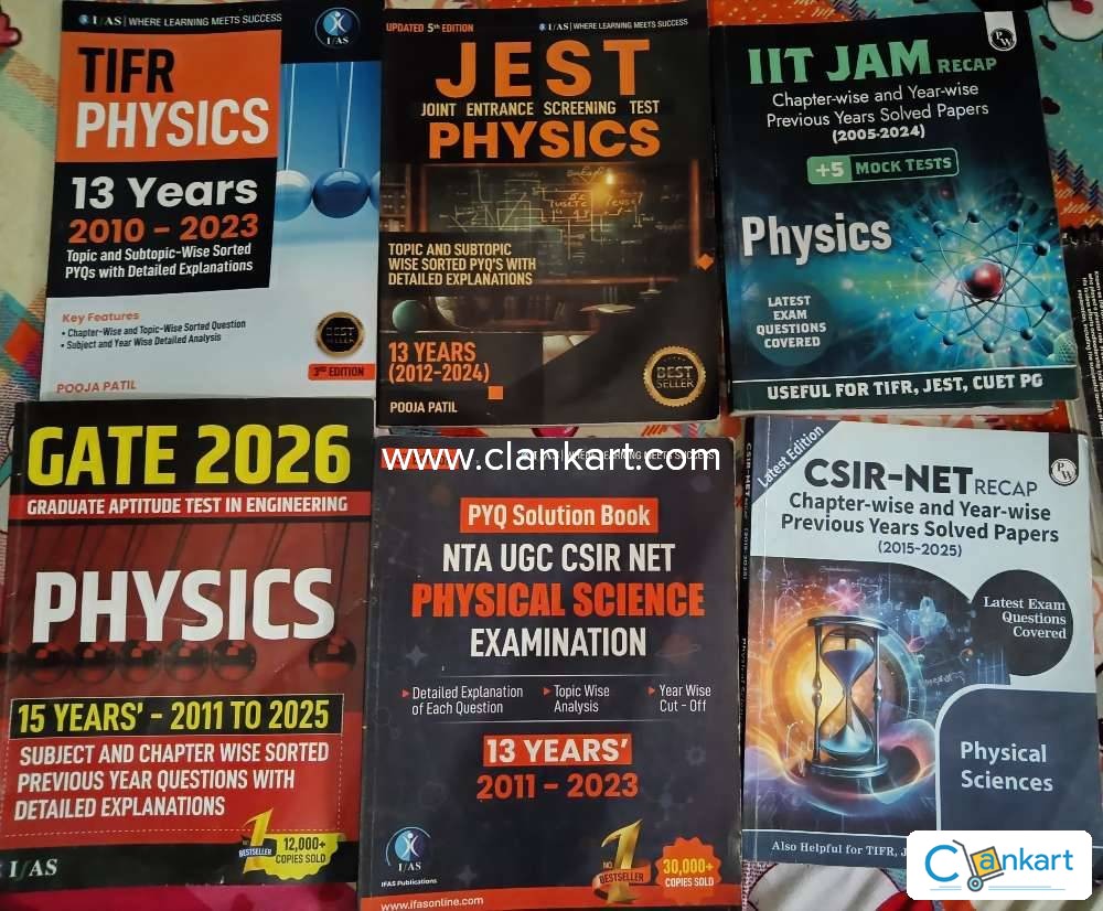 PYQ books for CSIR NET and IIT JAM physical science exam(One book free
