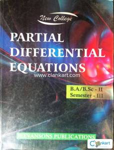 Partial Differential equations Book BA/B.Sc 2nd year , 3rd semester