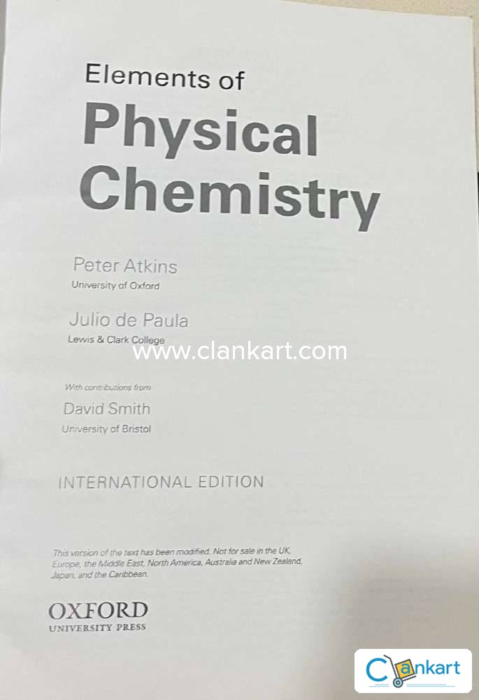洋書 The Elements of Physical Chemistry Elements of Physical Chemistry: Atkins, Peter, de Paula, Julio