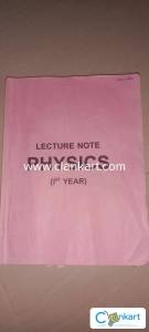 Physics lecture note class 11