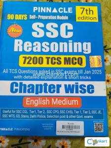 Pinnacle SCC Reasoning (7200 TCS MCQ) latest Edition