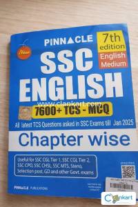 Pinnacle SSC English 7600+ TCS MCQ Book (7th Edition)  Like New