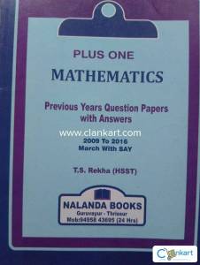 Plus one mathematics previous year question papers with answers