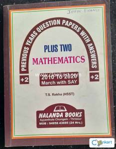 Plus two mathematics previous year question papers with answers