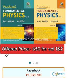 Pradeep Fundamental physics for class xi Vol 1 & 2