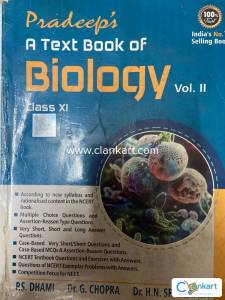 Pradeeps Biology Text Book Vol. II for class 11