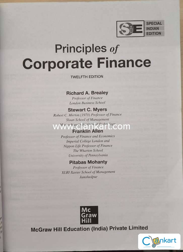 Buy 'Principles Of Corporate Finance McGrawhill (Brealey, Myers) 12 ...
