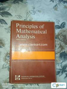 Principles of Mathematical Analysis Book (Third edition) Walter Rudin.