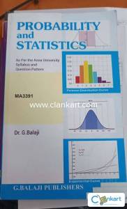 Probability and Statistics by Dr. G. Balaji.