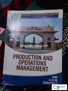 Production and operations management MBA semester 2
