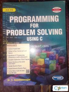 Programing for problem solving using c dr S.Anandamurugan