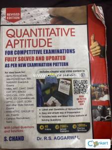 QUANTITATIVE APTITUDE REVISED EDITION S.CHAND RS AGGARWAL ONLY 1 LEFT