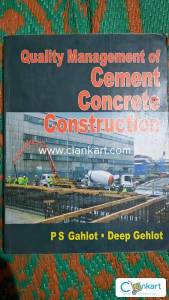 Quality Management Of Cement Concrete Construction by P.S. Gahlot