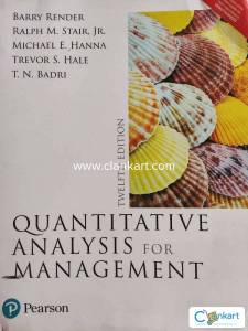 Quantitative Analysis for Management by pearson (12th edition)