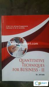 Quantitative techniques for business 2 for B. com programme