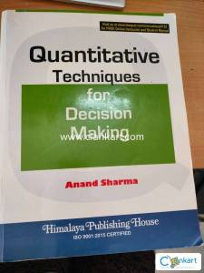 Quantitative techniques for decision making