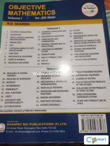 RD SHARMA JEE MAINS OBJECTIVE VOL 1 AND 2