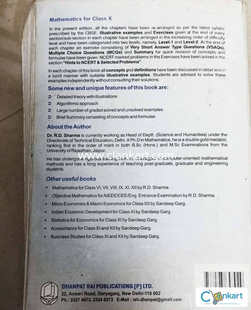Buy mathematics study guide book in excellent condition at clankart