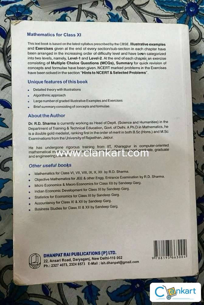 Buy mathematics for class 11 2018 19 session book in excellent
