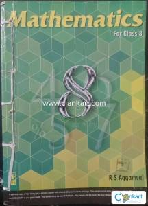 RS AGGARWAL MATHS BOOK CLASS 8 with cover new only 1 year of used