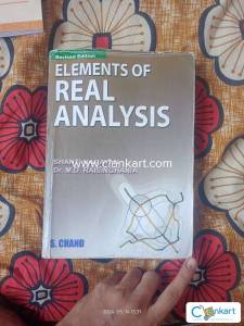 S.CHAND (Santi narayan,Dr.m.d raisinghania)Book for real analysis