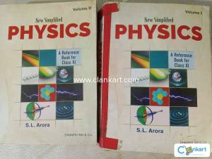 S.L. Arora Class 11 th books (Set 1 and 2) Excellent Condition