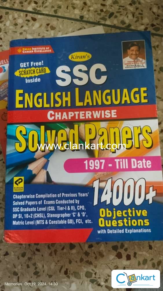 Buy 'Kiran SSC English Language Chapterwise Solved Papers 14000 ...