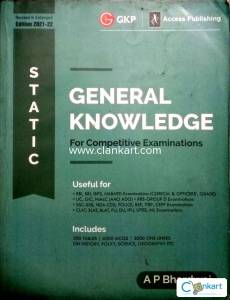 STATIC GENERAL KNOWLEDGE for CLAT , BLAT SLAT AILET   By A P BHARDWAJ