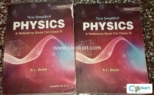 S. L. Arora New Simplified Physics class 11  Vol. I & II